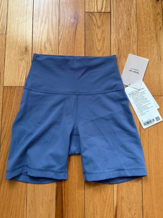 lululemon athletica Pants - NWT Lululemon Wunder Train HR Contour Fit Shorts 6" Women Oasis Blue 4 Bike